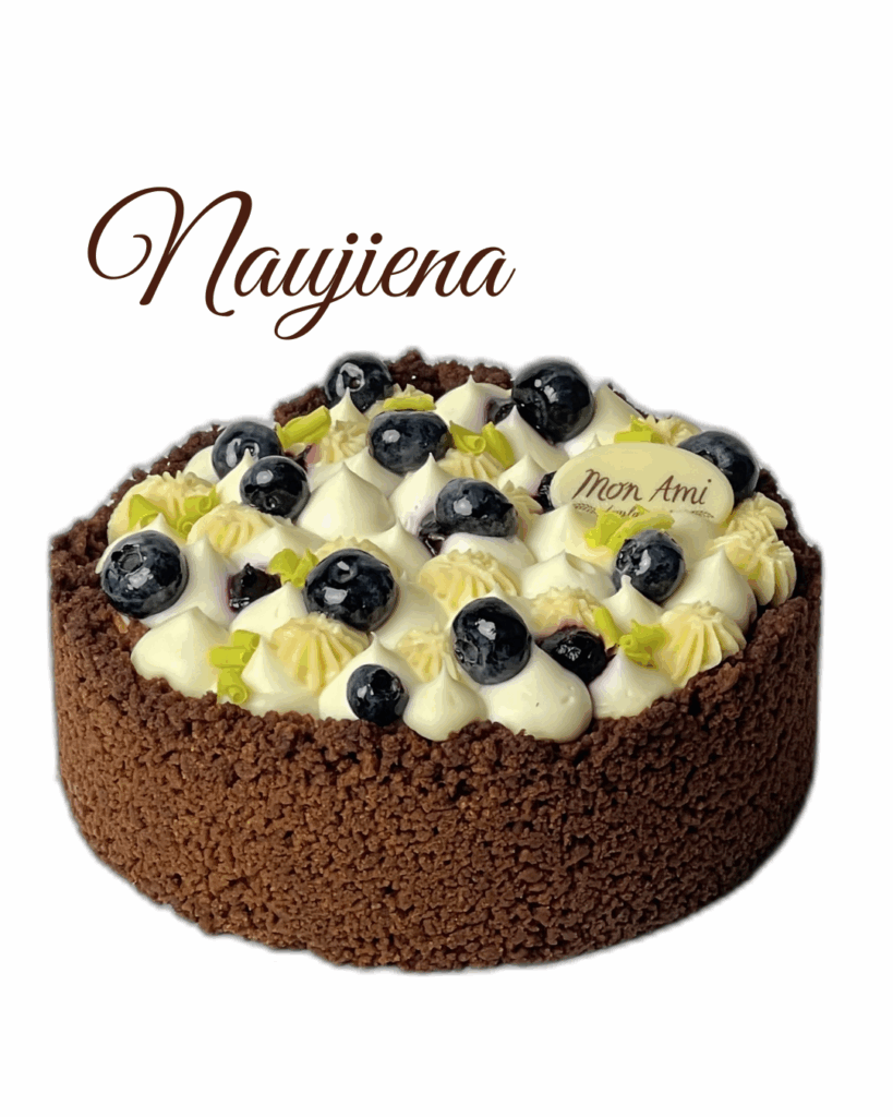 Kreminis varškės pyragas su šilauogėmis – Mon Ami pyragas